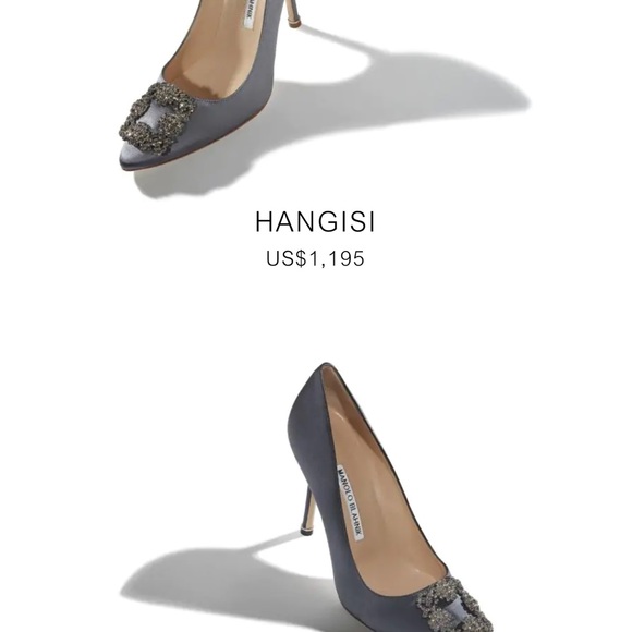 Manolo Blahnik Leather Heals Made in Italy size 37.5-38 - Picture 14 of 15